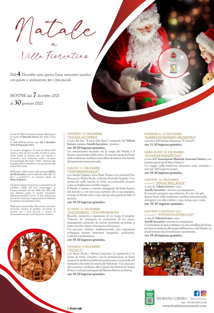 Eventi Sorrento Natale a Villa Fiorentino il programma